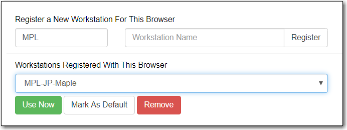 Workstation Registration