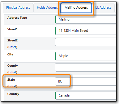 Library Addresses