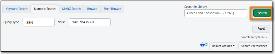 Numeric Search select Search