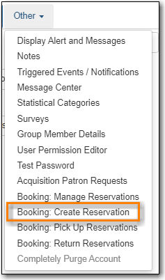 create reservation