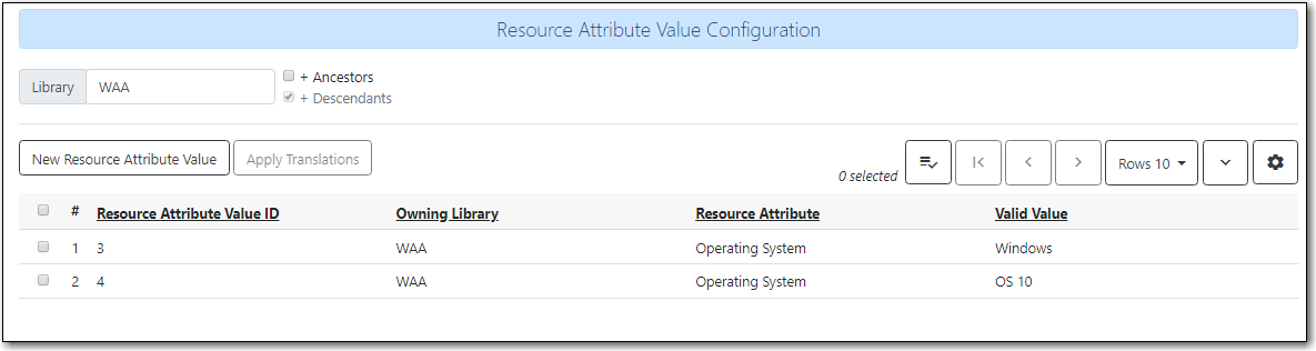 new resource attribute value