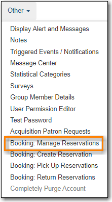 manage reservations