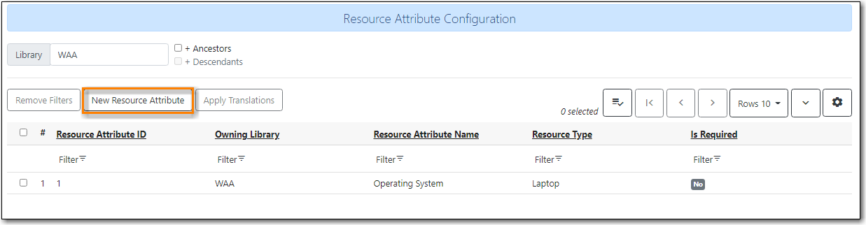 new resource attribute