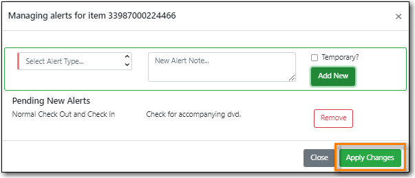 Item Alerts