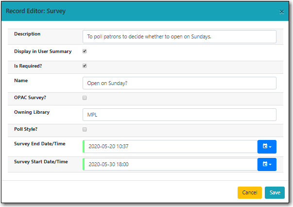 Create Survey