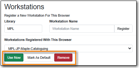 Workstation Registration