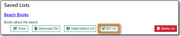 My Account Lists