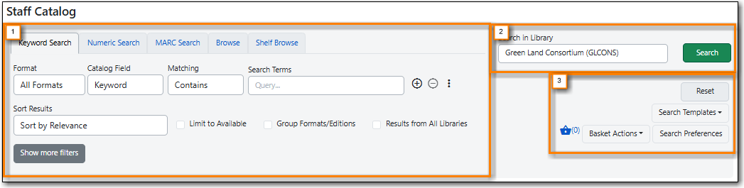 Catalogue Search Form