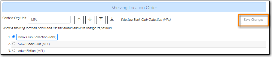 Delete Shelving Location