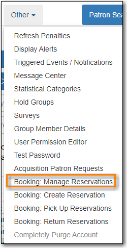 manage reservations