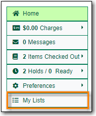 My Account Lists